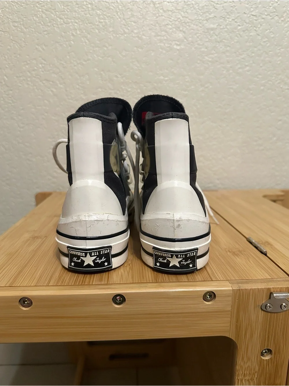 Converse Black & White Platform Chuck Taylor High Top Sneakers